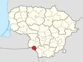 Localisation de Municipalité de Kalvarija