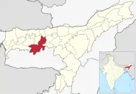 Localisation de District de Kamrup (rural)assamais : কামৰূপ জিলা