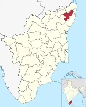 Localisation de District de Kanchipuram