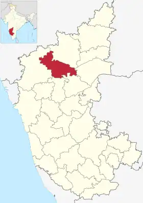 Localisation de District de Balgakoteபாகல்கோட் மாவட்டம்