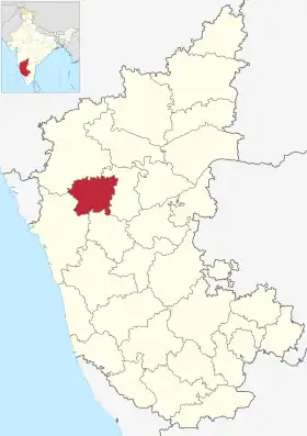 Localisation de District de Dharwadಧಾರವಾಡ
