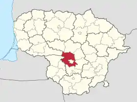 Localisation de Municipalité du district de Kaunas