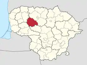 Localisation de Municipalité du district de Kelmė