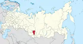 Localisation de Oblast de Kemerovo-Kouzbass