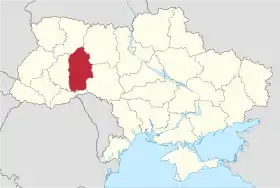 Localisation de Oblast de Khmelnytskyï