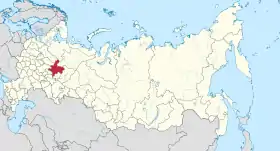 Localisation de Oblast de Kirov