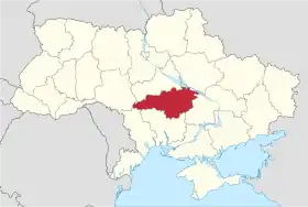 Localisation de Oblast de Kirovohrad