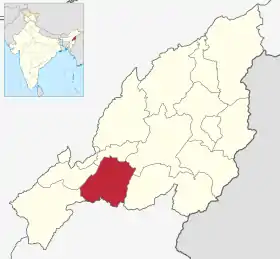 Localisation de District de Kohimaकोहिमा जिला