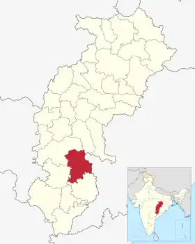 Localisation de District de Kondagaon