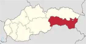 Localisation de Région de Košice