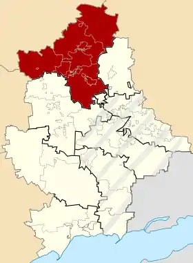 Localisation de Raïon de Kramatorsk