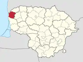 Localisation de Municipalité du district de Kretinga