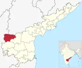 Localisation de District deKurnool కర్నూల్ జిల్లా