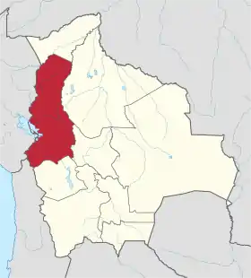 Localisation de Département de La Paz