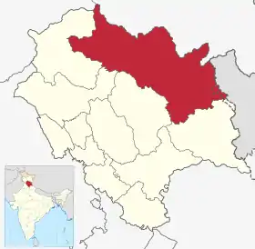 Localisation de Lahaul and Spitiलाहौल और स्पीती जिला