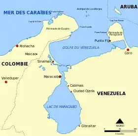 Carte de archipel de Los Monjes.