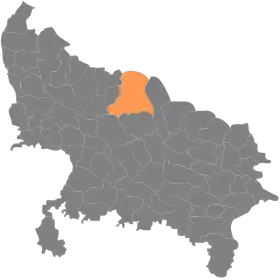 Localisation de District de Lakhimpur Kheriलखनऊ ज़िला