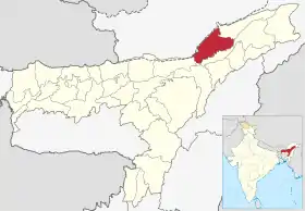 Localisation de District de Lakhimpur লখিমপুৰ জিলা