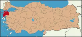 Localisation de Çanakkale (province)