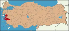 Localisation de Izmir (province)