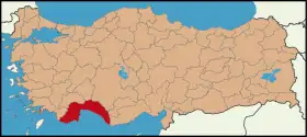 Localisation de Antalya (province)