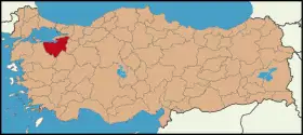 Localisation de Province de Bursa