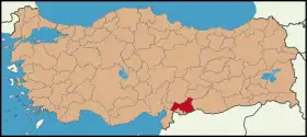 Localisation de Gaziantep (province)