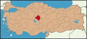 Localisation de Kırşehir (province)