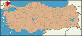 Localisation de Kırklareli (province)