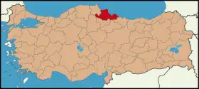 Localisation de Samsun (province)