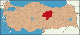 Localisation de Sivas (province)