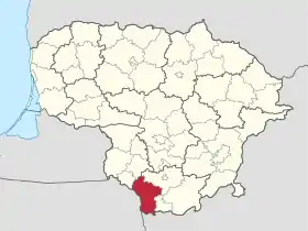 Localisation de Municipalité du district de Lazdijai