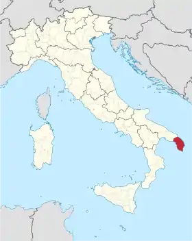 Localisation de Province de Lecce