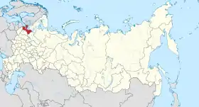 Localisation de Oblast de Léningrad