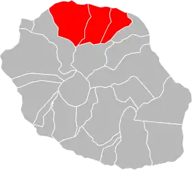 Localisation de Communauté intercommunale du Nord de La Réunion