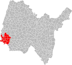 Localisation de Communauté de communes Dombes Saône Vallée