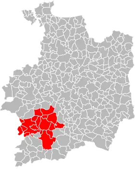 Localisation de Vallons de Haute-Bretagne Communauté