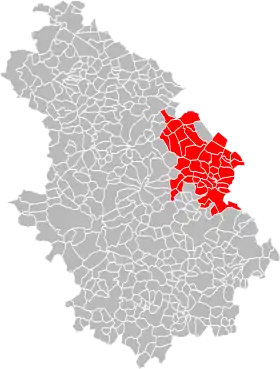 Localisation de Communauté de communes de Bourmont, Breuvannes, Saint-Blin