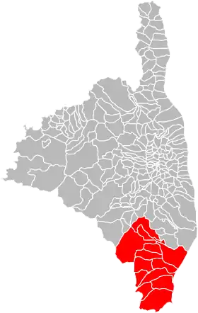 Localisation de Communauté de Communes de Fium'orbu Castellu