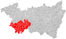 Localisation de Les Vosges côté Sud-Ouest