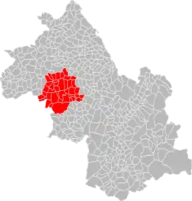 Localisation de Communauté de communes Bièvre Isère