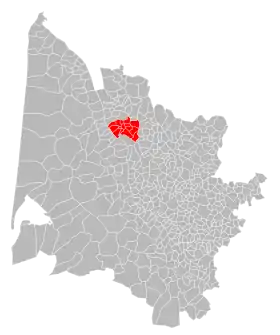 Localisation de Communauté de communes du canton de Bourg