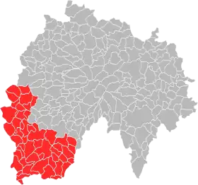 Localisation de Communauté de communes de la Châtaigneraie Cantalienne