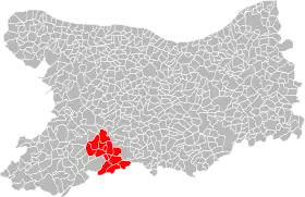 Localisation de Communauté de communes du Pays de Condé et de la Druance