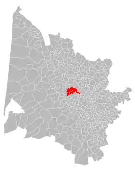 Localisation de Communauté de communes des Coteaux Bordelais