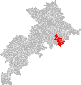 Localisation de Communauté de communes des Coteaux du Lauragais Sud