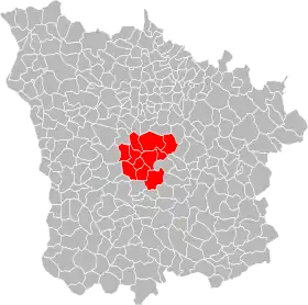 Localisation de Communauté de communes Cœur du Nivernais