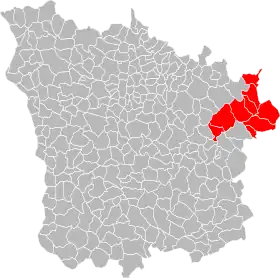 Localisation de Communauté de communes des Grands Lacs du Morvan