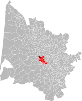 Localisation de Communauté de communes des Portes de l’Entre-Deux-Mers