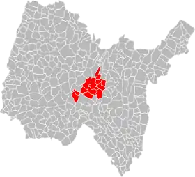 Localisation de Communauté de communes Rives de l'Ain - Pays du Cerdon